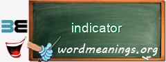 WordMeaning blackboard for indicator